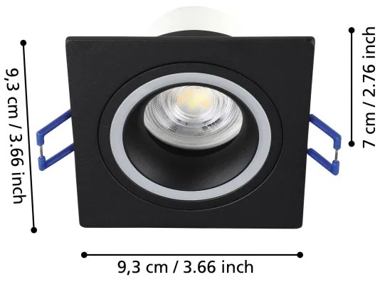 Eglo 900763 - LED RGBW Lampada da incasso dimmerabile CAROSSO-Z 4,7W/230V nero