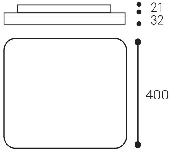 LED2-Plafoniera LED da bagno SQUARE 38W/230V 3000K/3500K/4000K IP54 bianco
