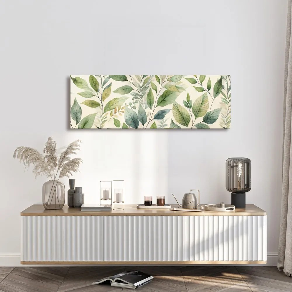 Quadro su tela – Rametti e foglie fresche