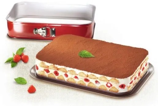 Tefal - Forma per torte pieghevole DELIBAKE 36x24 cm rosso