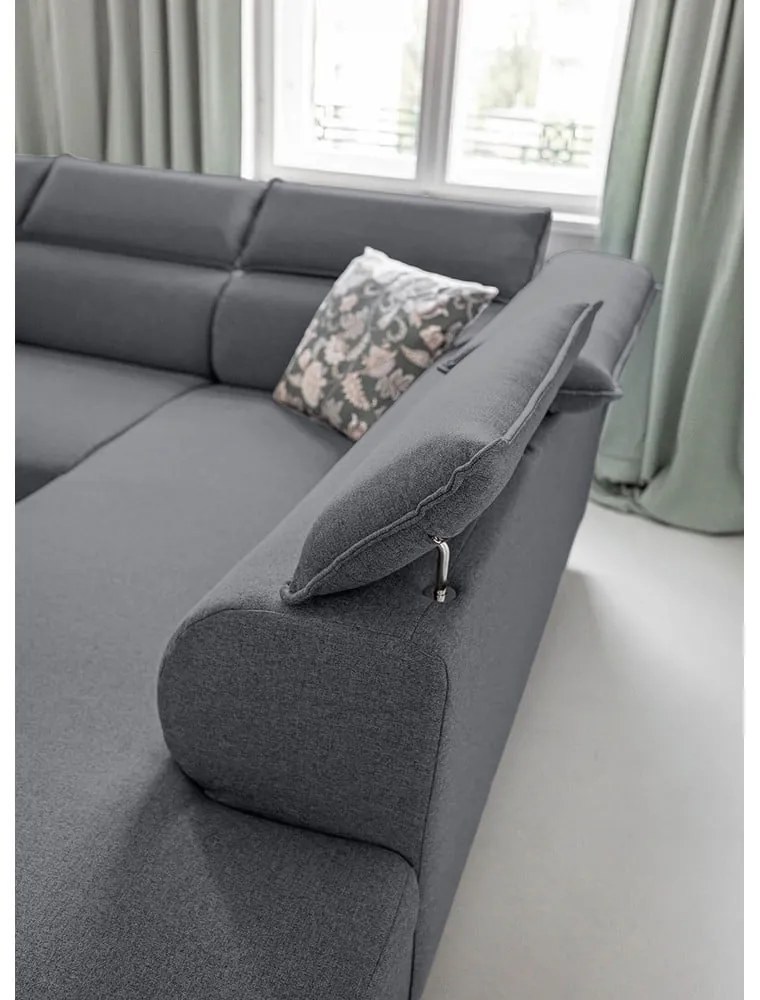 Divano letto angolare grigio scuro (angolo destro) Sweet Harmony - Miuform