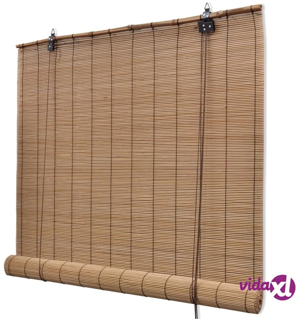 vidaXL Tenda Avvolgibile in Bambù 80x220 cm Marrone