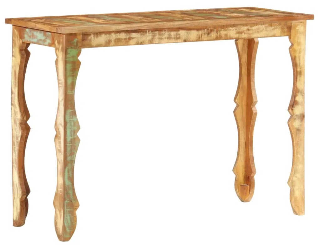 Tavolo Consolle 110x40x76 Cm İn Legno Massello Di Recupero /