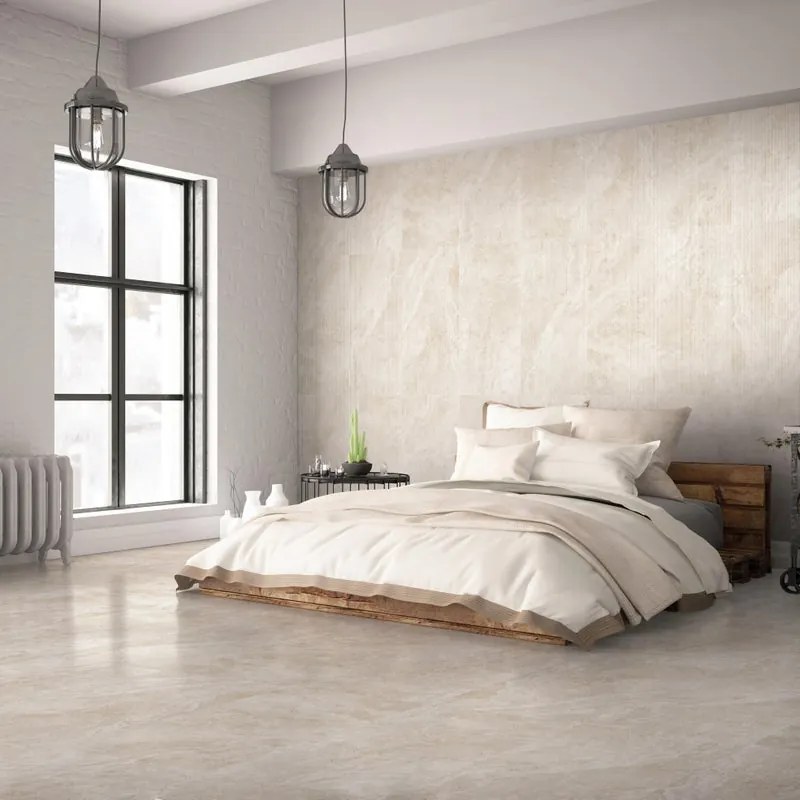 Piastrella da pavimento e rivestimento interno rettificato Classique Sand in gres porcellanato smaltato opaco beige 60 x 120cm, Sp. 10 mm traffico molto intenso (pei 5/5) R9