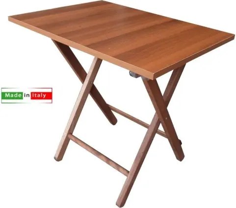 Tavolo baby pieghevole richiudibile con piano in formica 45X60 NOCE