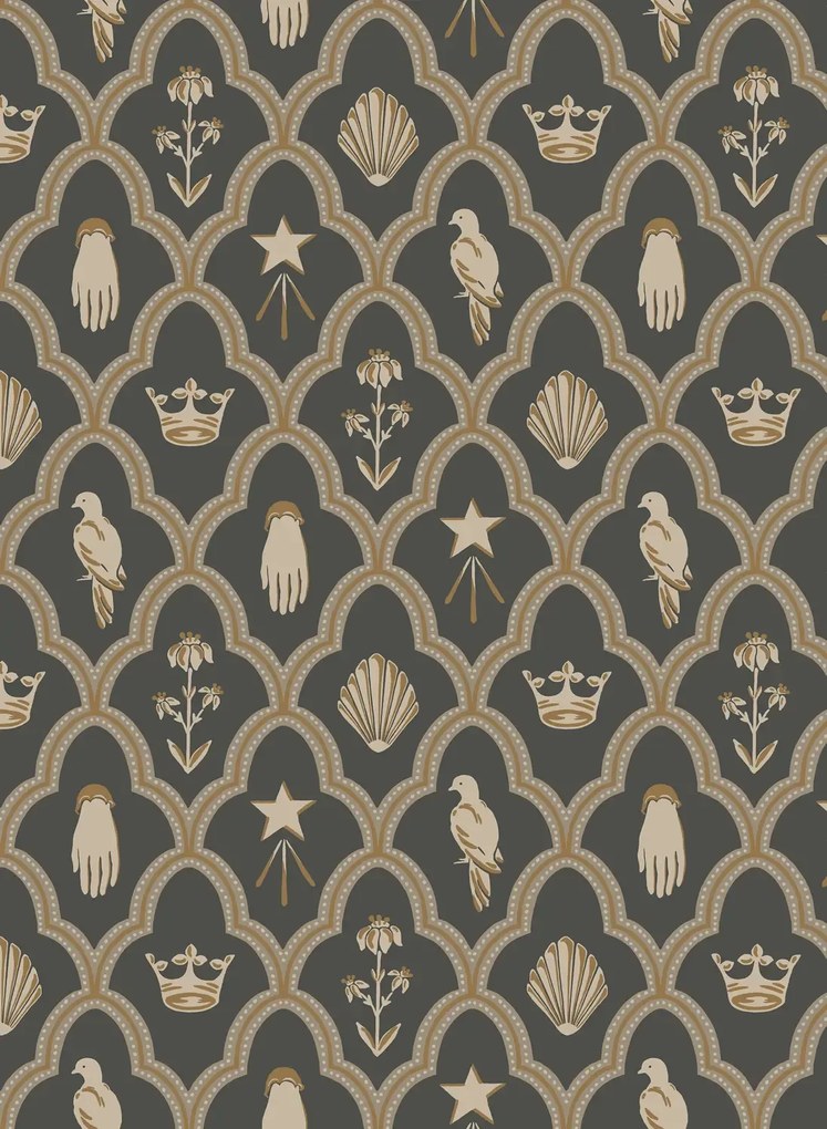 Sandberg Carta da parati Turtledove Barn - Charcoal