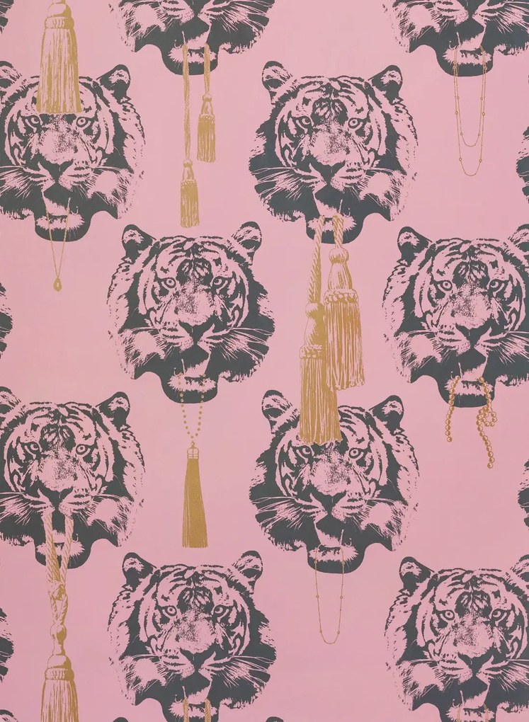 Studio Lisa Bengtsson Carta da parati Coco Tiger - Pink