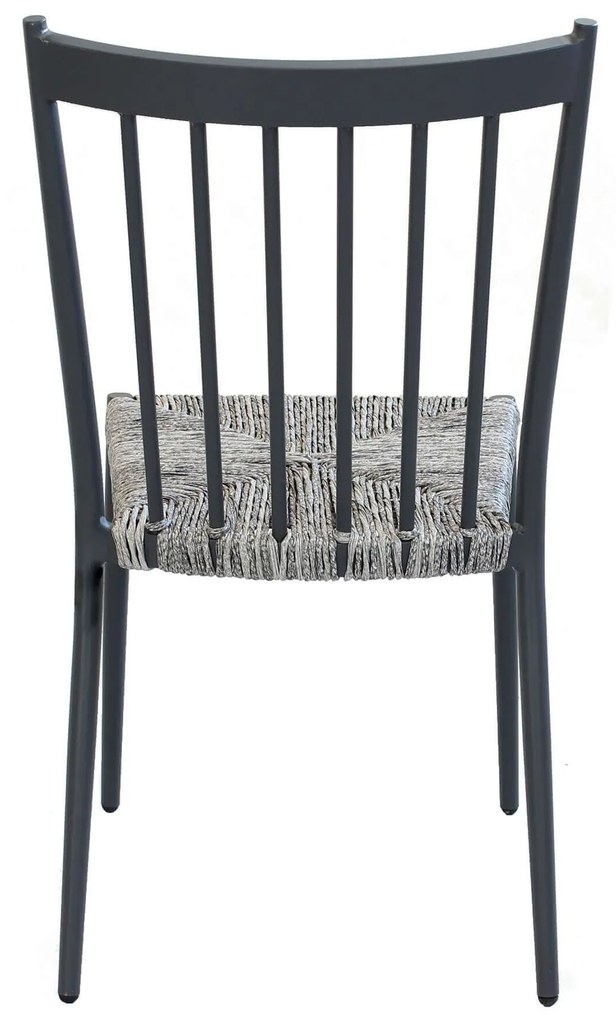 GARDENIA - sedia da giardino in alluminio e rattan sintetico impilabile