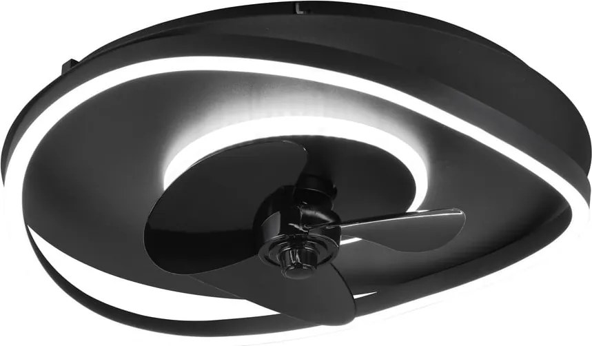 Plafoniera LED nera opaca Sortland – Trio