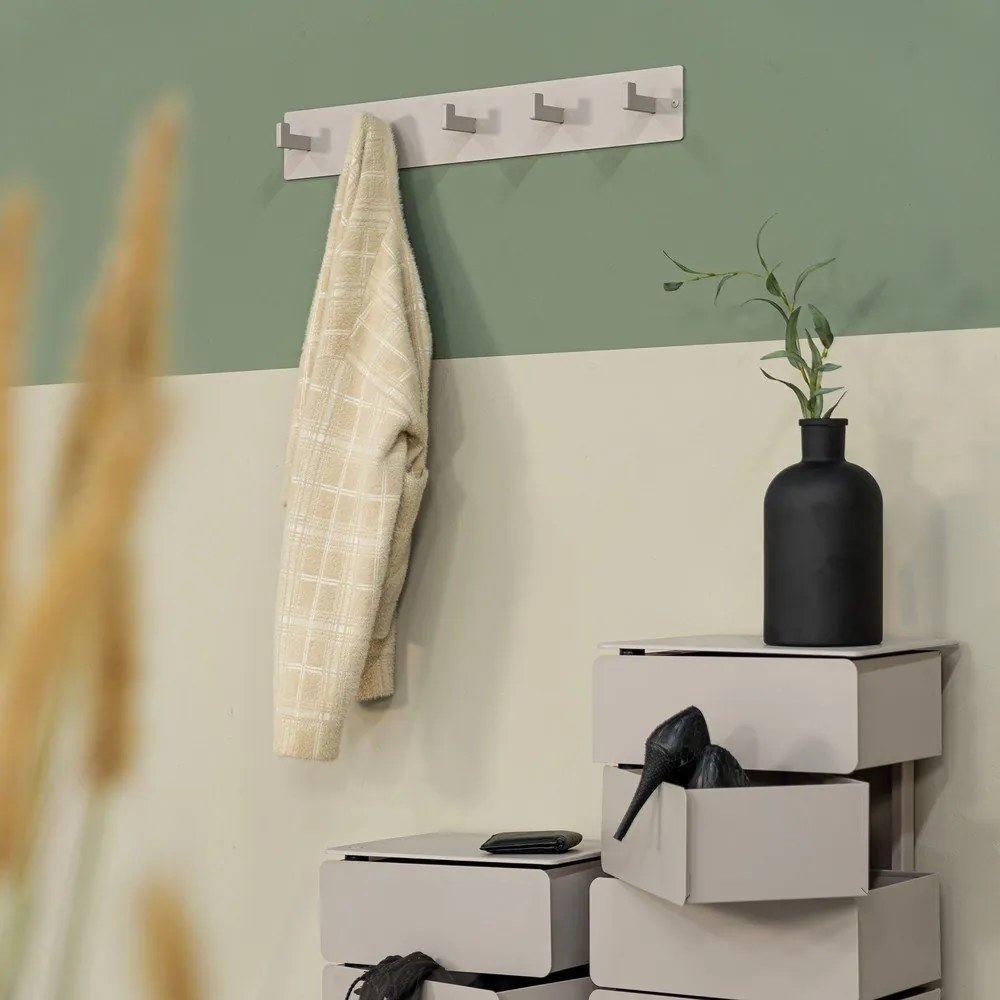 Attaccapanni da parete grigio tortora in metallo 70 cm Leatherman – Spinder Design