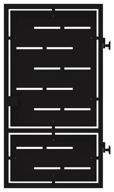 Cancello Privacy in ferro, apertura a destra, L 104.5 x 180 cm, di colore bianco