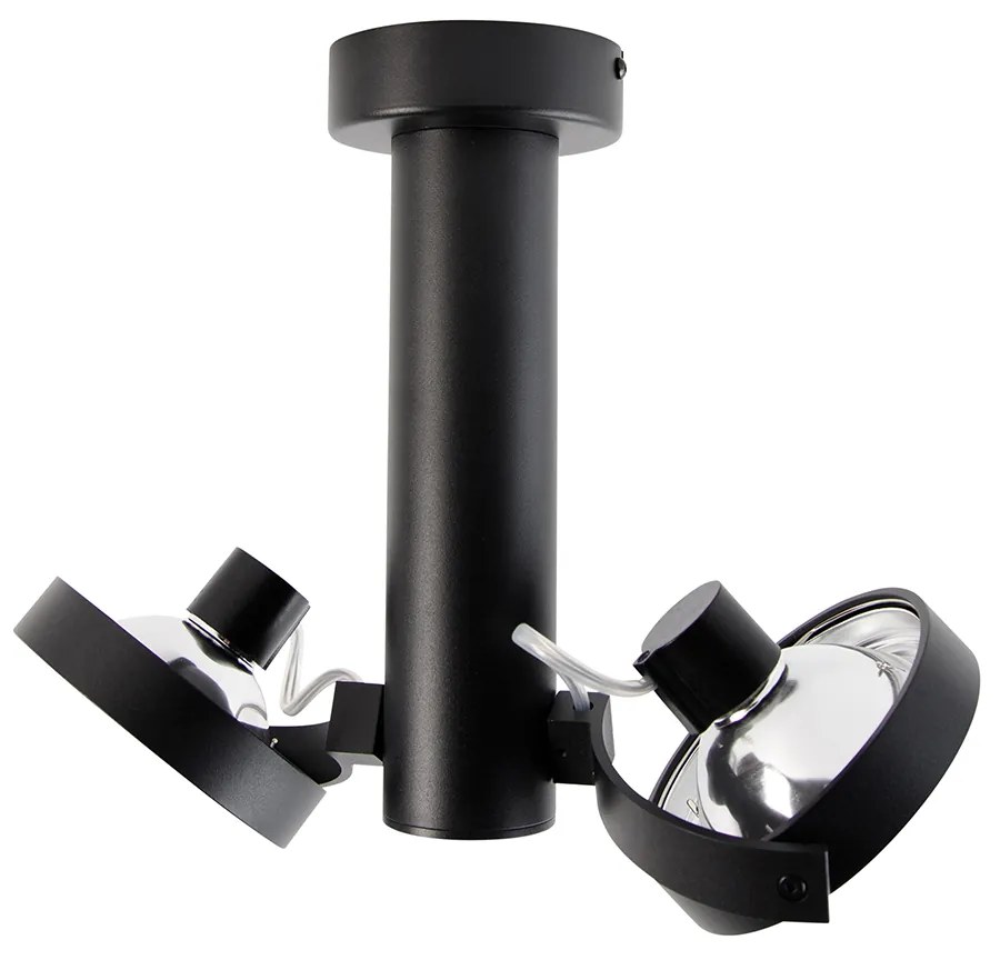 Faretto moderno nero regolabile a 2 luci - Goes