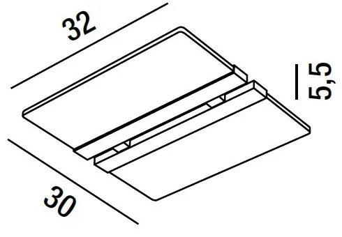 Plafoniera in metallo verniciato bianco