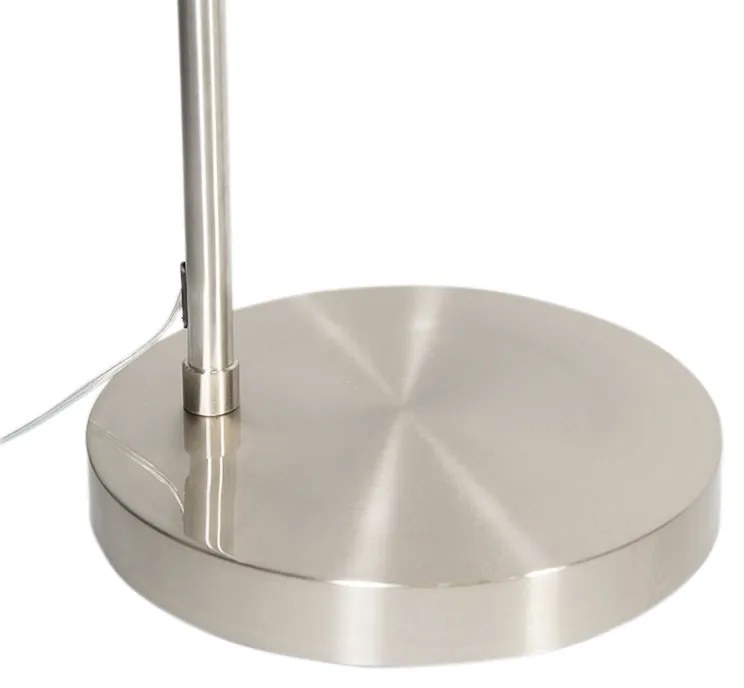 Lampada ad arco moderna in acciaio regolabile senza paralume