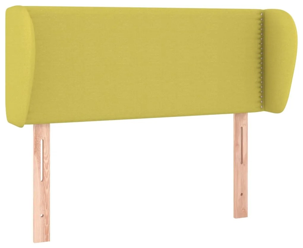 Testiera ad orecchio verde 83 x 23 x 78/88 cm in similpelle