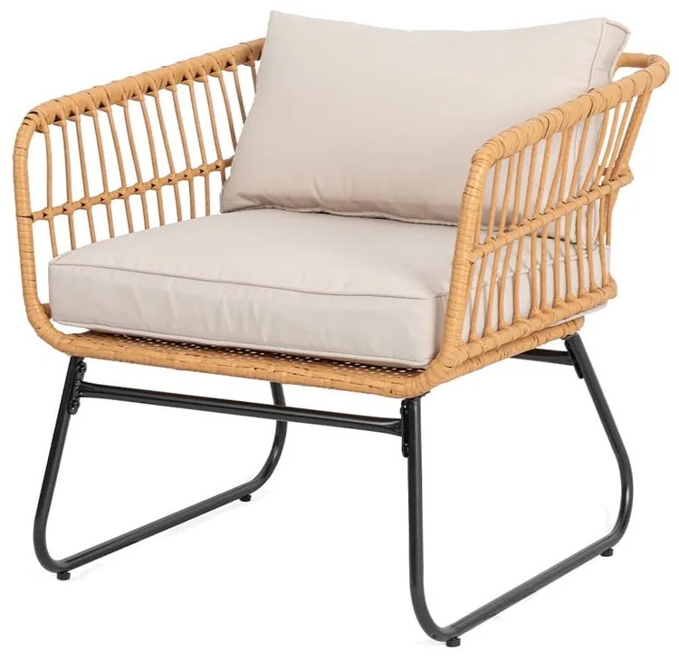 Mobili da giardino in rattan artificiale beige Vistdal - Bonami Essentials