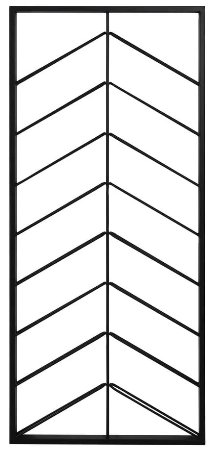 Portabottiglie in metallo nero da parete 16 bottiglie 70x160x6 cm Malbeo - Light &amp; Living