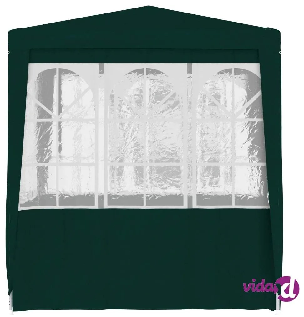 vidaXL Gazebo Professionale con Pareti 2,5x2,5 m Verde 90 g/m²