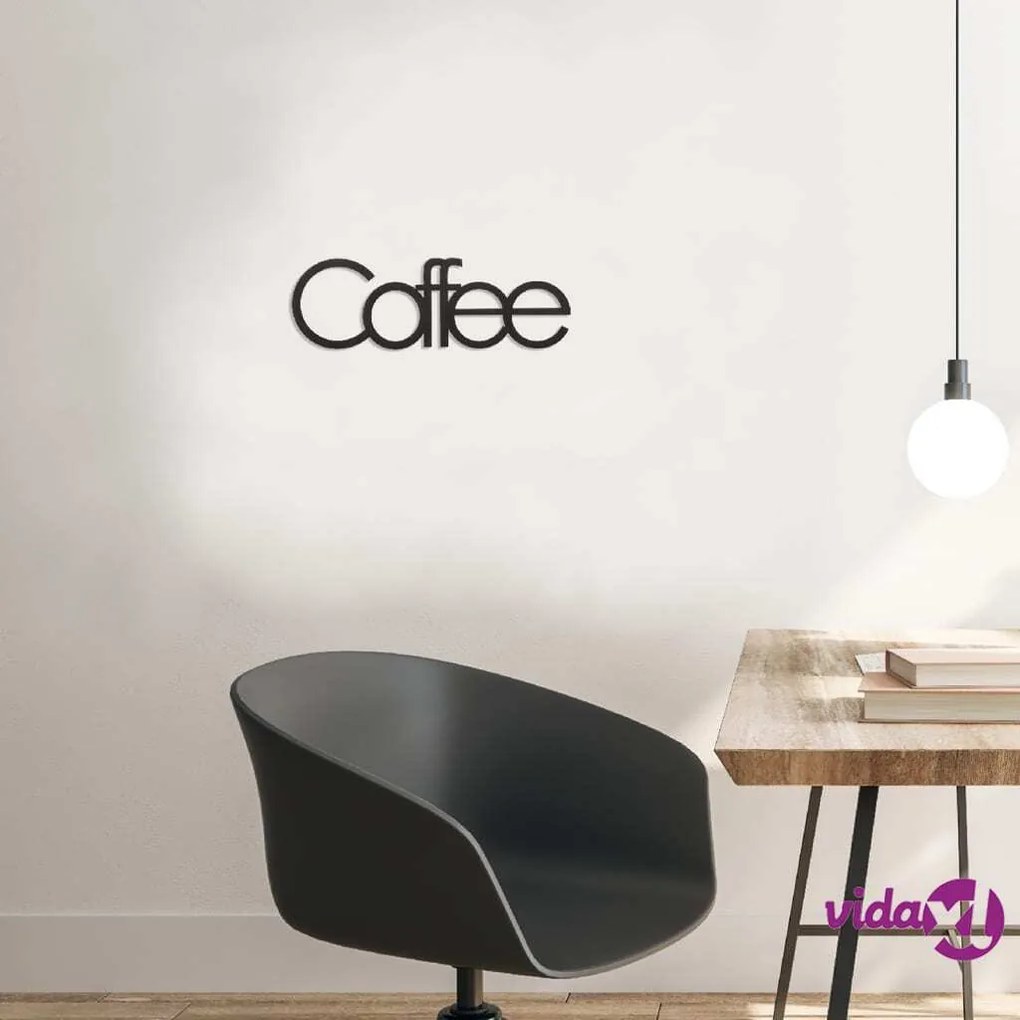 Homemania Decorazione da Parete Parole 50x17 cm in Acciaio Nero