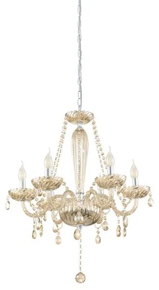 Lampadario Neoclassico Basilano beige 6x E14 EGLO