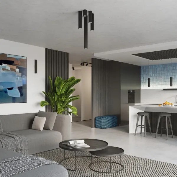 Sollux SL.1571 - Faretto KARBON 1xGU10/10W/230V 40 cm nero