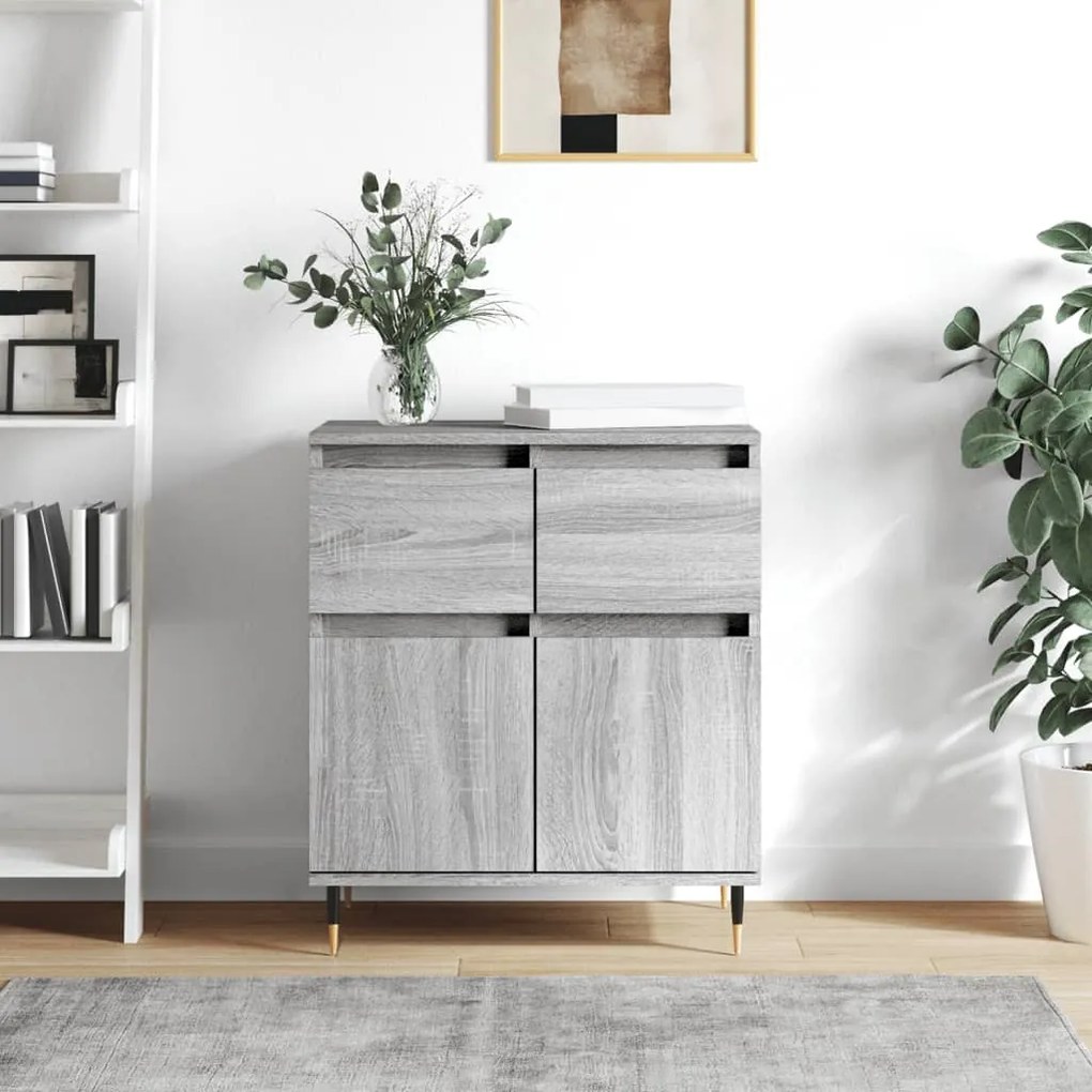 Credenza Grigio Sonoma 60x35x70 Cm İn Legno Multistrato /