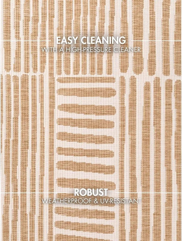 Tappeto da interno/esterno rotondo color crema/di colore naturale ø 160 cm Haringey Bounds – Ted Baker