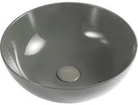 Lavabo da appoggio a ciotola 33 cm grigio cemento in ceramica | Espeon