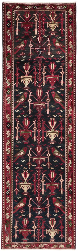 Afshar Tappeto persiano 290 x 90 (Iran) Annodato A Mano