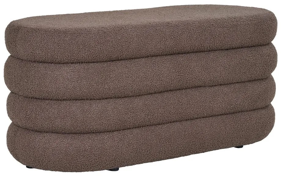 Panca marrone in tessuto bouclé Dartford - House Nordic