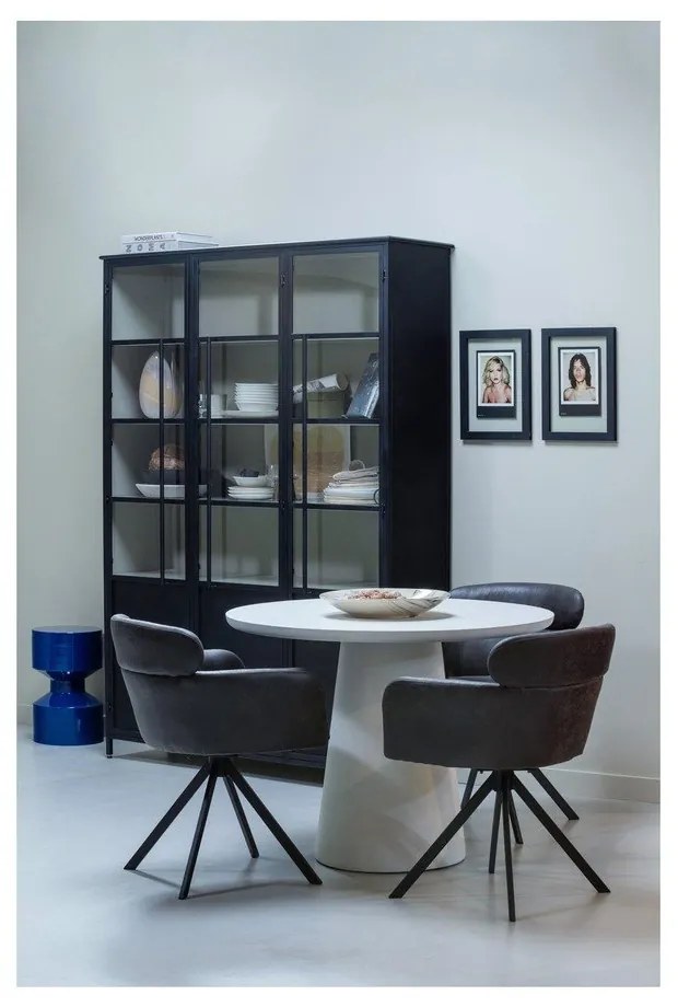 Sedia da pranzo marrone scuro in imbottito con braccioli Fenne – WOOOD