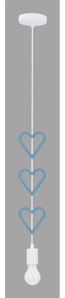 Lampada per bambini bianco-blu con paralume in metallo Single - Candellux Lighting