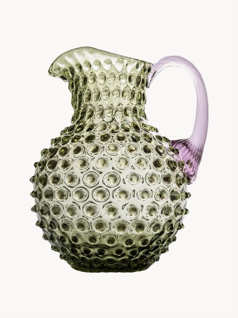 Brocca in vetro soffiato Paris Hobnail