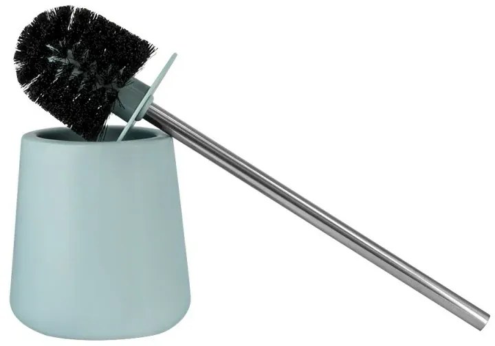 Portascopino wc in ceramica da appoggio linea Sidney turchese pastello