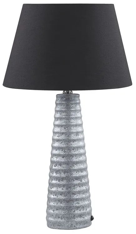 Lampada da tavolo ceramica argento  nero 58 cm VILNIA Beliani