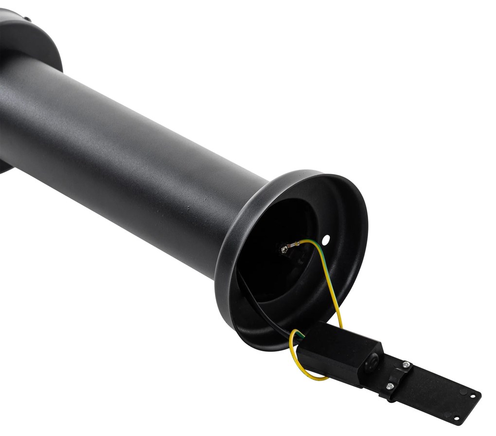 Paletto da esterno moderno nero 50 cm - Elly