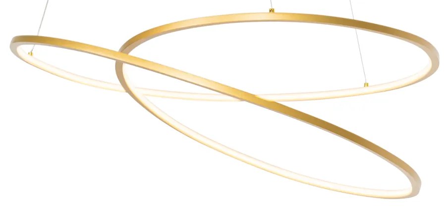 Lampada a sospensione di design oro 72 cm con LED dimmerabile a 3 livelli - Rowan