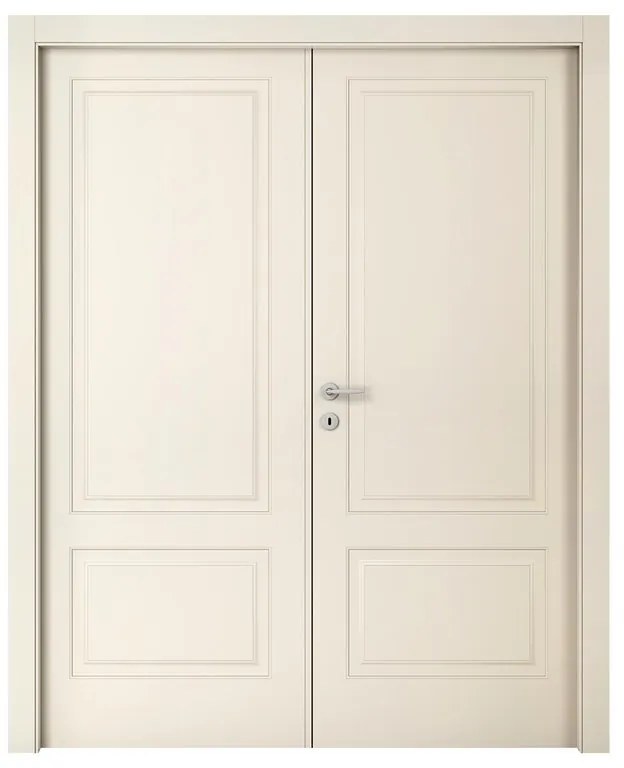 Porta doppia anta battente Twin beige L 160 x H 210 cm destra