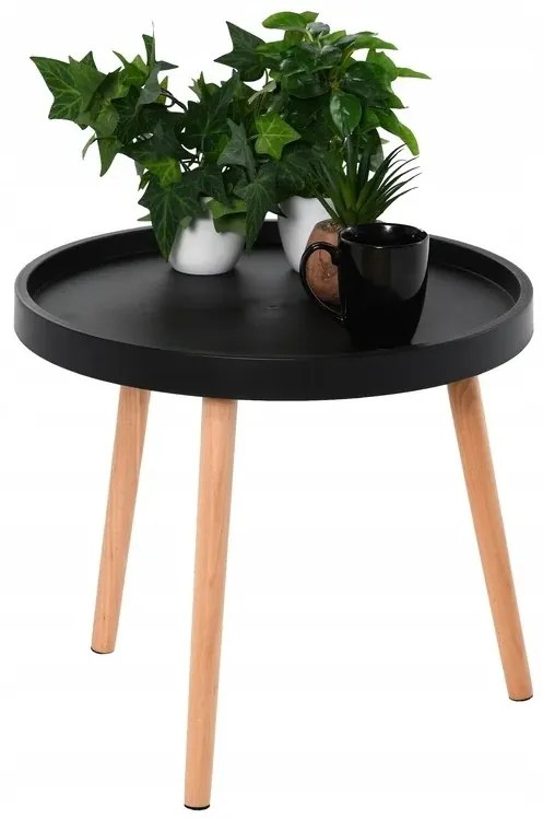 Tavolino scandinavo 50 cm - nero