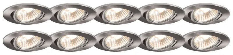 Set di 10 faretti incassati orientabili in alluminio - Cisco