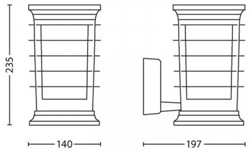 Philips 15280/54/PN - Applique da esterno MyGarden PATIO 1xE27/60W/230V IP44