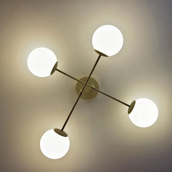 Plafoniera a soffitto MOON 4xE27/15W/230V colore crema