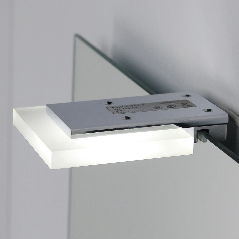 Koh-i-noor 7905 lampada led applique quadra per specchio 250 lm IP23 in metacrilato