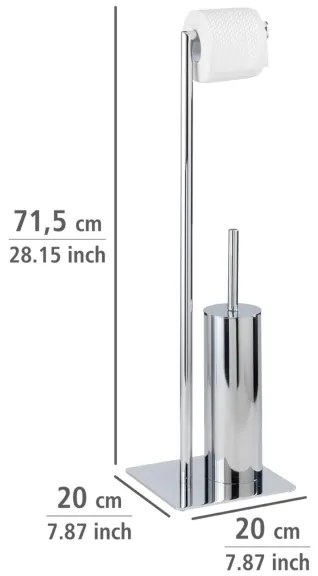 WENKO 18562100 - Scopino WC RECCO 20x71,5 cm cromo lucido