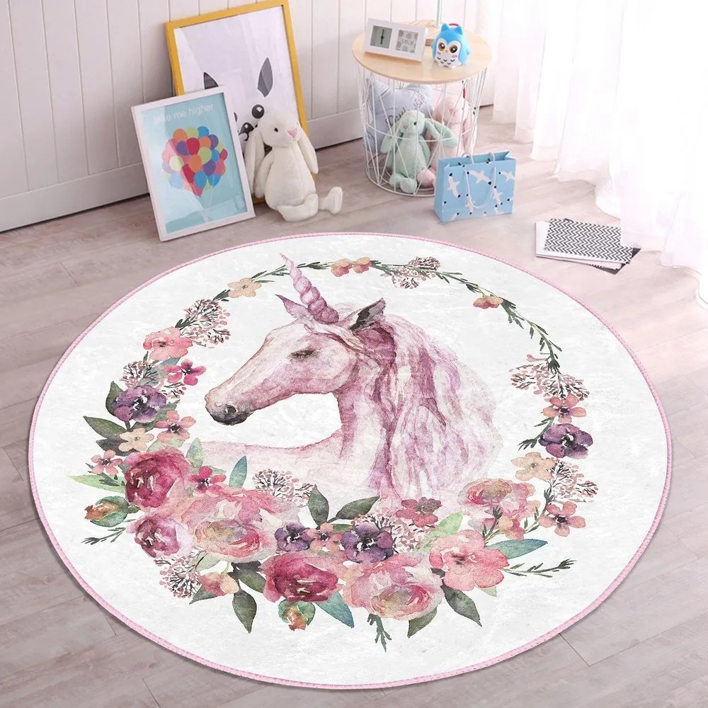 Tappeto rosa per bambini ø 100 cm Comfort - Mila Home