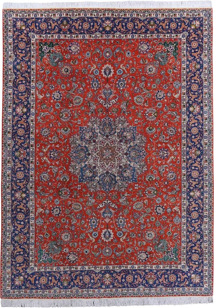 Tabriz Tappeto 340x250 (Iran) Annodato A Mano