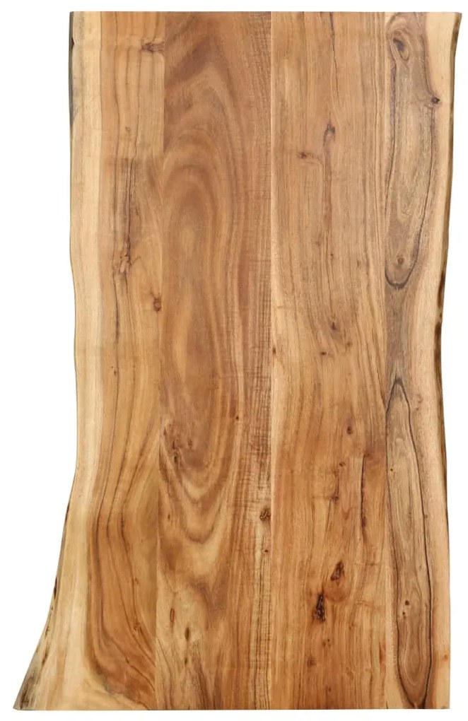 Piano Del Tavolo İn Legno Massello Di Acacia 100x(50-60)x2,5 Cm /