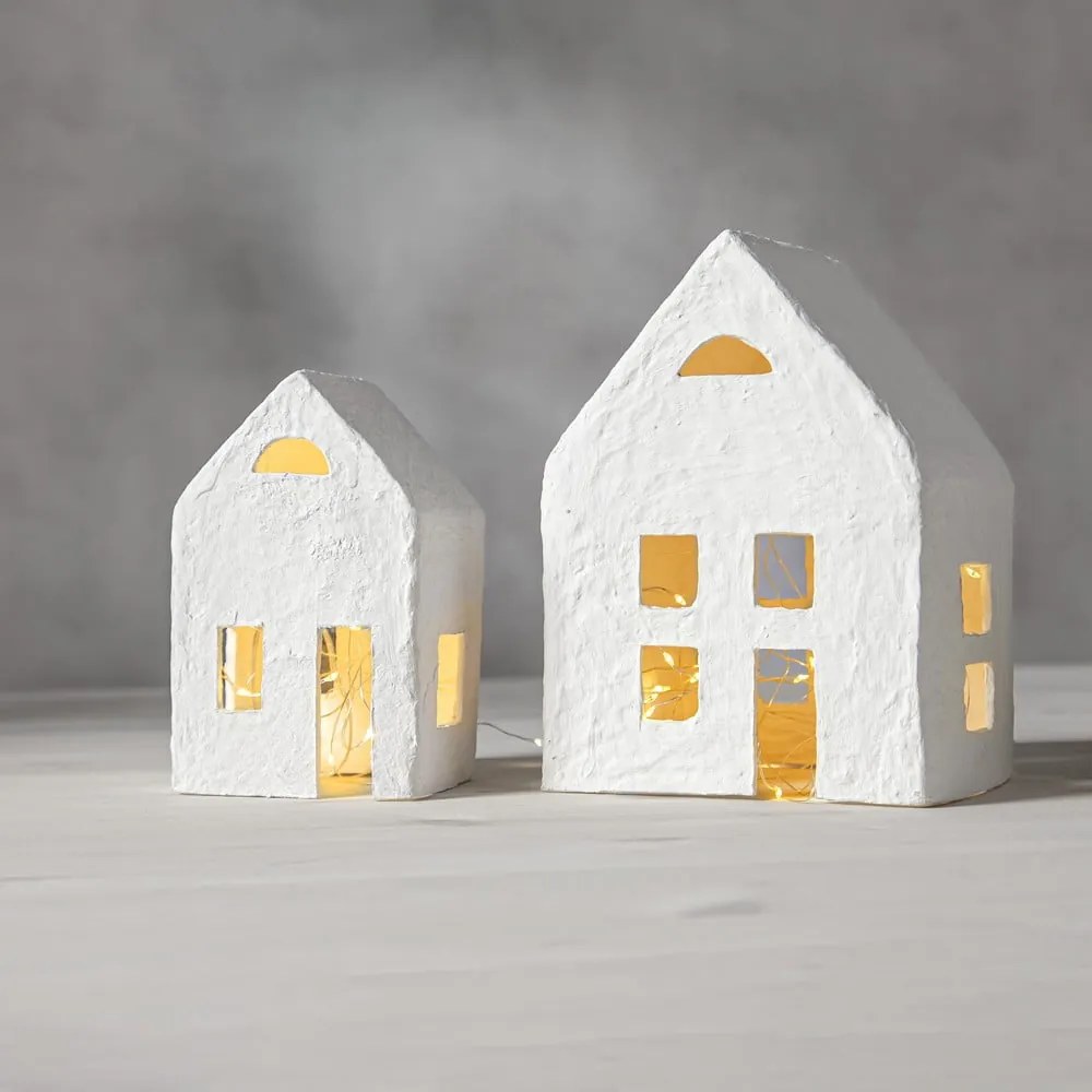 Decorazione luminosa natalizia bianca 2 pezzi Plain - Star Trading