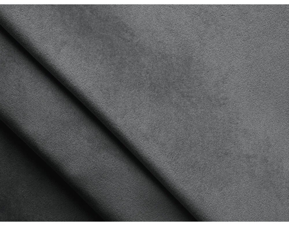 Letto matrimoniale imbottito grigio scuro in velluto con contenitore con rete inclusa 140x200 cm Hiko – Makamii