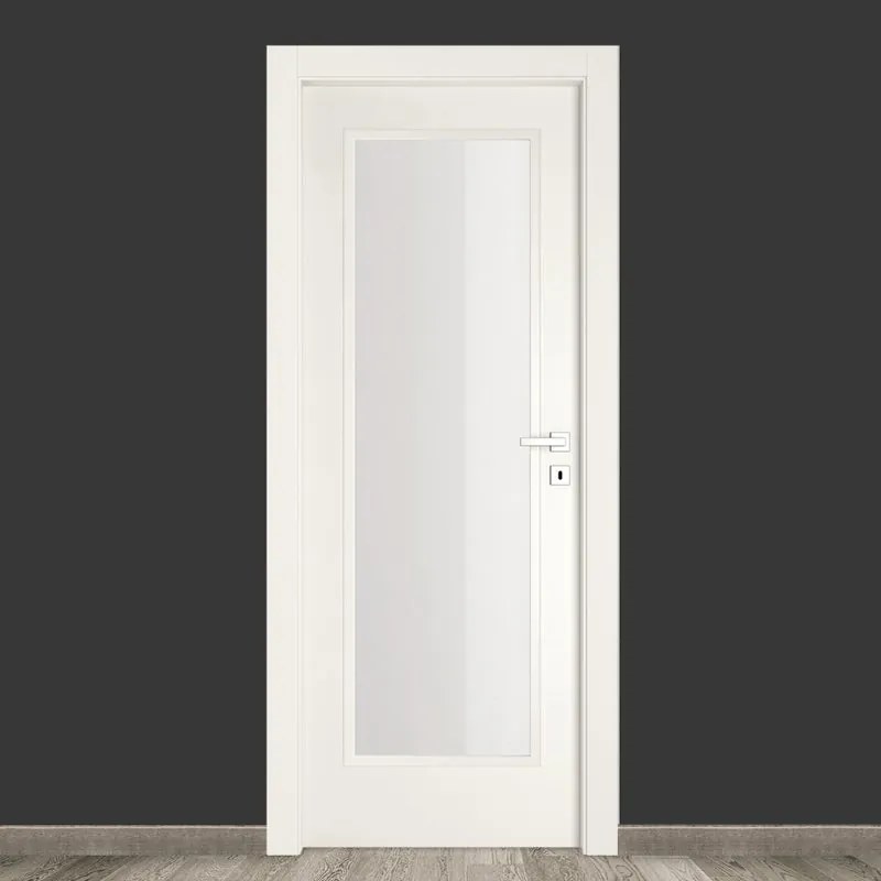 Porta tamburata battente Word Vetrata bianco L 60 x H 210 cm sinistra